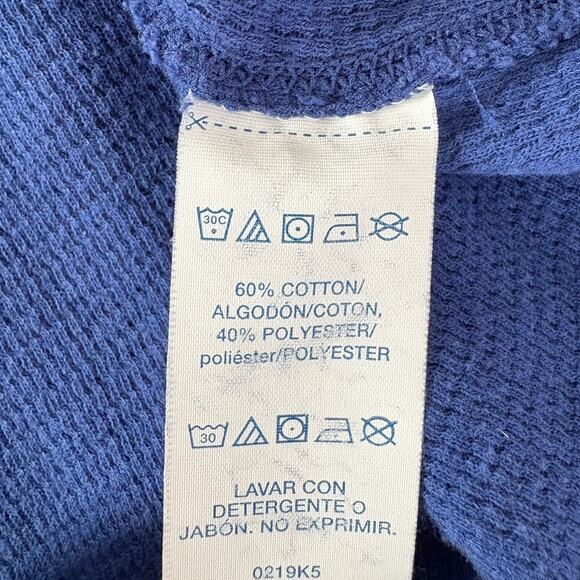 Polo Ralph Lauren Sleepwear Thermal Shirt Navy Sleeves Crest Logo Long Sleeve L - Picture 5 of 7